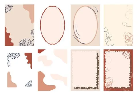 Different elements for decoration and design frames, cards, menus, background 库存插图