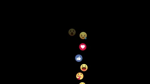 Different emoji, emoticons flying up on right side of frame on green backgr.. Stock Footage 327758149