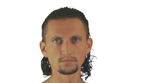 Different emotions on the face, denying Stock Footage 41417972