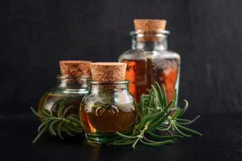 Different essential oils Stock Photos