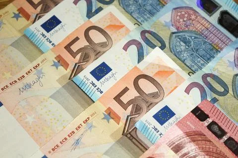 Different euro banknotes Stock Photos