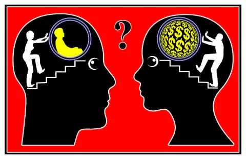 Different Expectations Stock Illustration