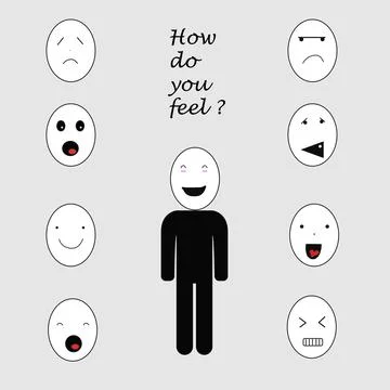 Different expressions Stock Illustration