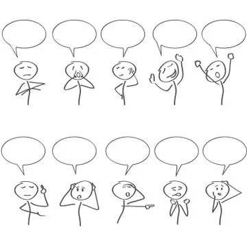 Different expressions vector Stock Illustration