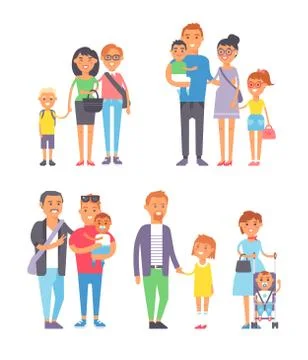 Different family vector illustration Stock Illustration