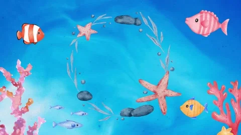 Different fishes float in aquarium. Stock Footage 275820808
