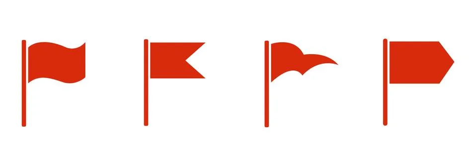 Different flag icons set. Set of vector flags. Waving Flag Icons for Banners Stock Illustration