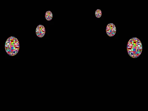 Different Flags On The Planet Video stock 73135856