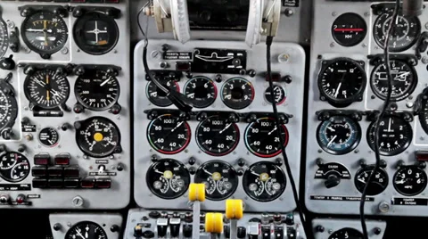 Different flight instruments on the go Stock Footage 32116581