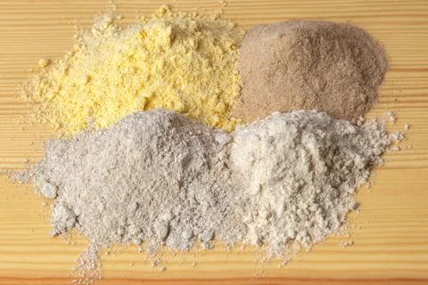 Different flour table Stock Photos