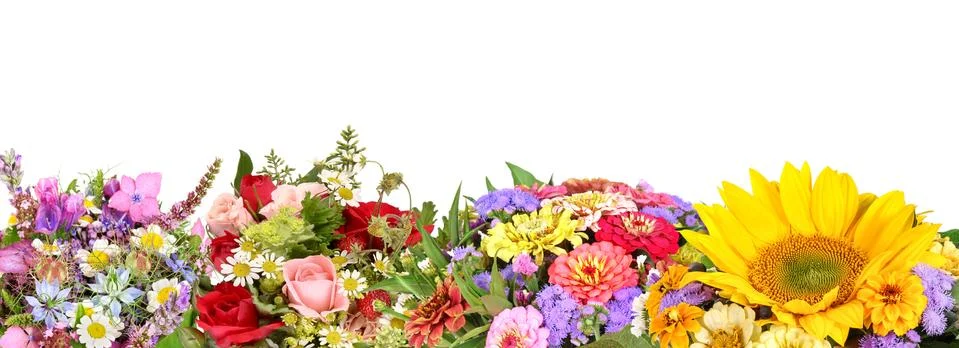 Different flower bouquets Stock Photos