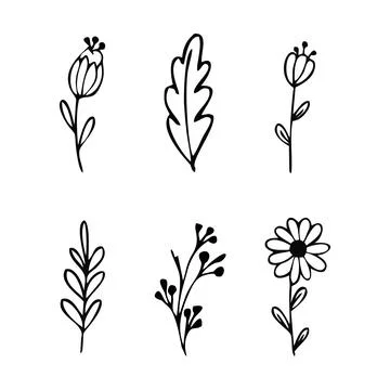 Different flowers Stock Illustration