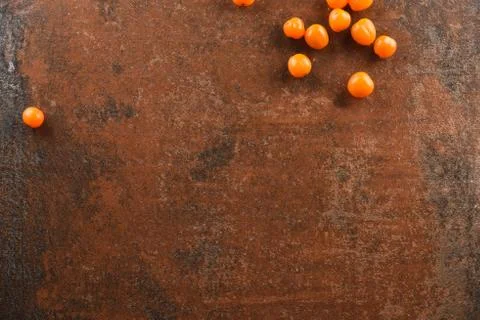 Different food and drink objects on stone and wood background Stock Photos