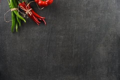Different food and drink objects on stone and wood background Stock Photos