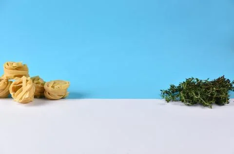 Different food and drink objects on stone and wood background Stock Photos