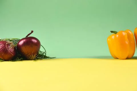 Different food and drink objects on stone and wood background Stock Photos
