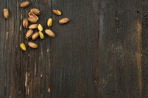 Different food and drink objects on stone and wood background Stock Photos