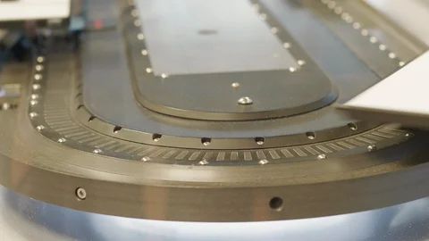 Different forms details on moving high speed conveyor belt Stock Footage 105465660