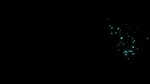 Different forms of energy blasts and glow in black background Stock Footage 138548311