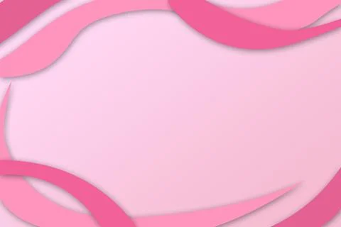 Different forms of waves with a soft gradient pink background Stock Illustration