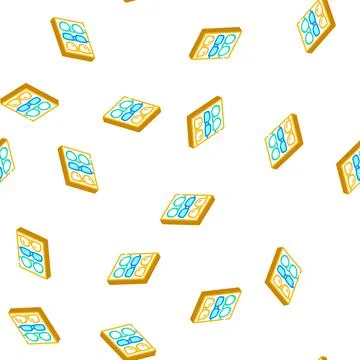 Different frames of glasses set isometric icon seamless pattern Stock Illustration