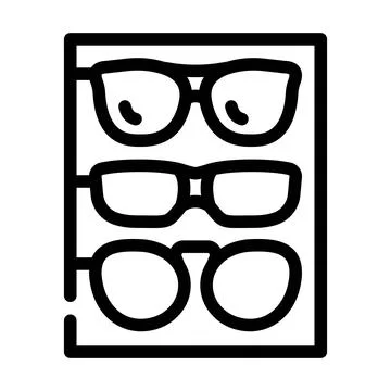 Different frames of glasses set line icon vector illustration 스톡 일러스트