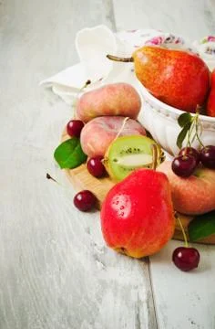 Different fresh fruit Stock Photos