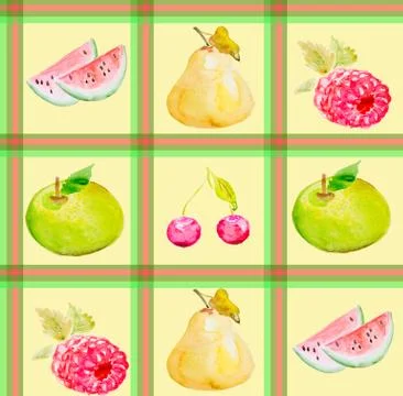 Different fruit texture Illustrazione stock