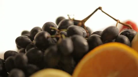 Different fruits on a plate. Video stock 22244886