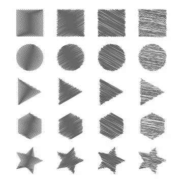 Different Geometric shapes Stock Illustration