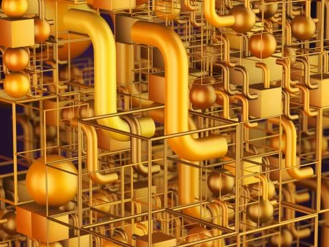 Different geometric shapes Stock Illustration