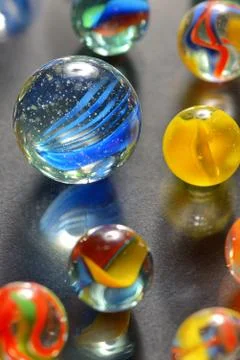 Different glass balls Stock Photos