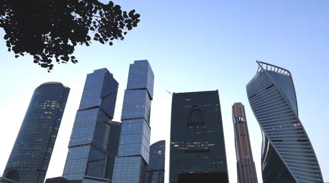 Different glass towers Stock Footage 68742746