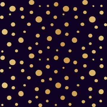 Different golden dot points on dark color luxury background seamless pattern  Stock Illustration