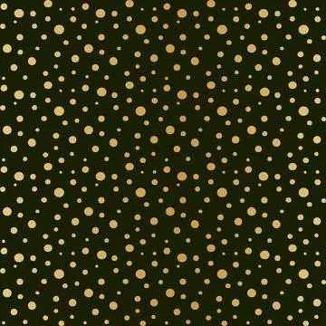Different golden dot points on dark color luxury background seamless pattern  Stock Illustration