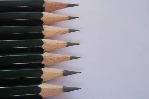 Different grades of graphite drawing pencils Stock Photos