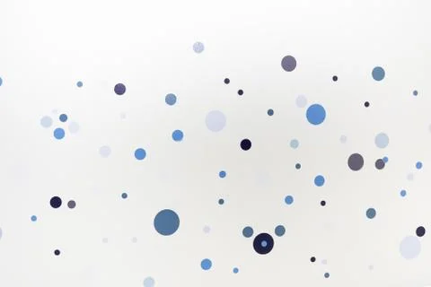 Different gradient round dots circles stickers on the wall. Baby boy newborn  스톡 사진