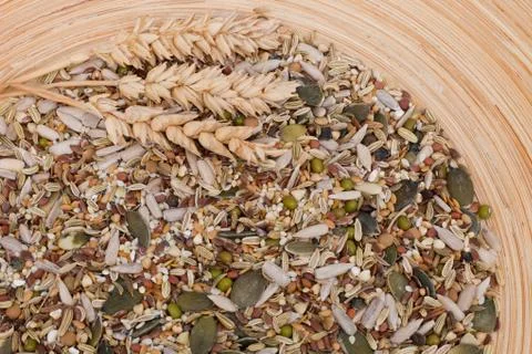 Different grain varieties mixed together Stock Photos