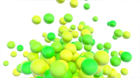Different green colored balls in abstract motion - seamless (FULL HD) 動画素材 42038927