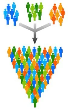 Different groups Illustrazione stock