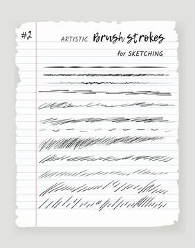 Different highlighters brush strokes set. isolated elements. Stock Illustration