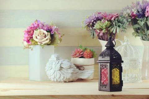 Different home decor related objects Stock Photos