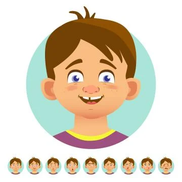 Different human emotions Stock Illustration