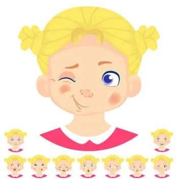 Different human emotions Stock Illustration