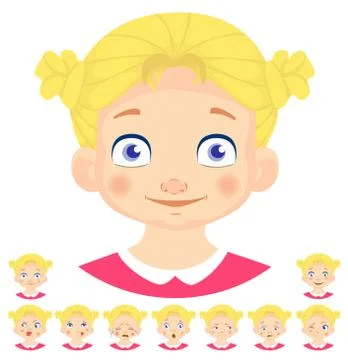 Different human emotions Stock Illustration