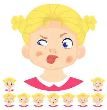 Different human emotions Stock Illustration