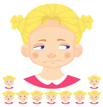 Different human emotions Stock Illustration