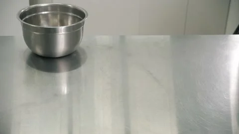 Different ingredients for cake and mixer appear on table Stock Footage 137932241