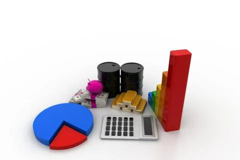 Different investment calculation concept Stock Illustration
