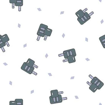 Different keys with keychain. Seamless pattern. Illustrazione stock